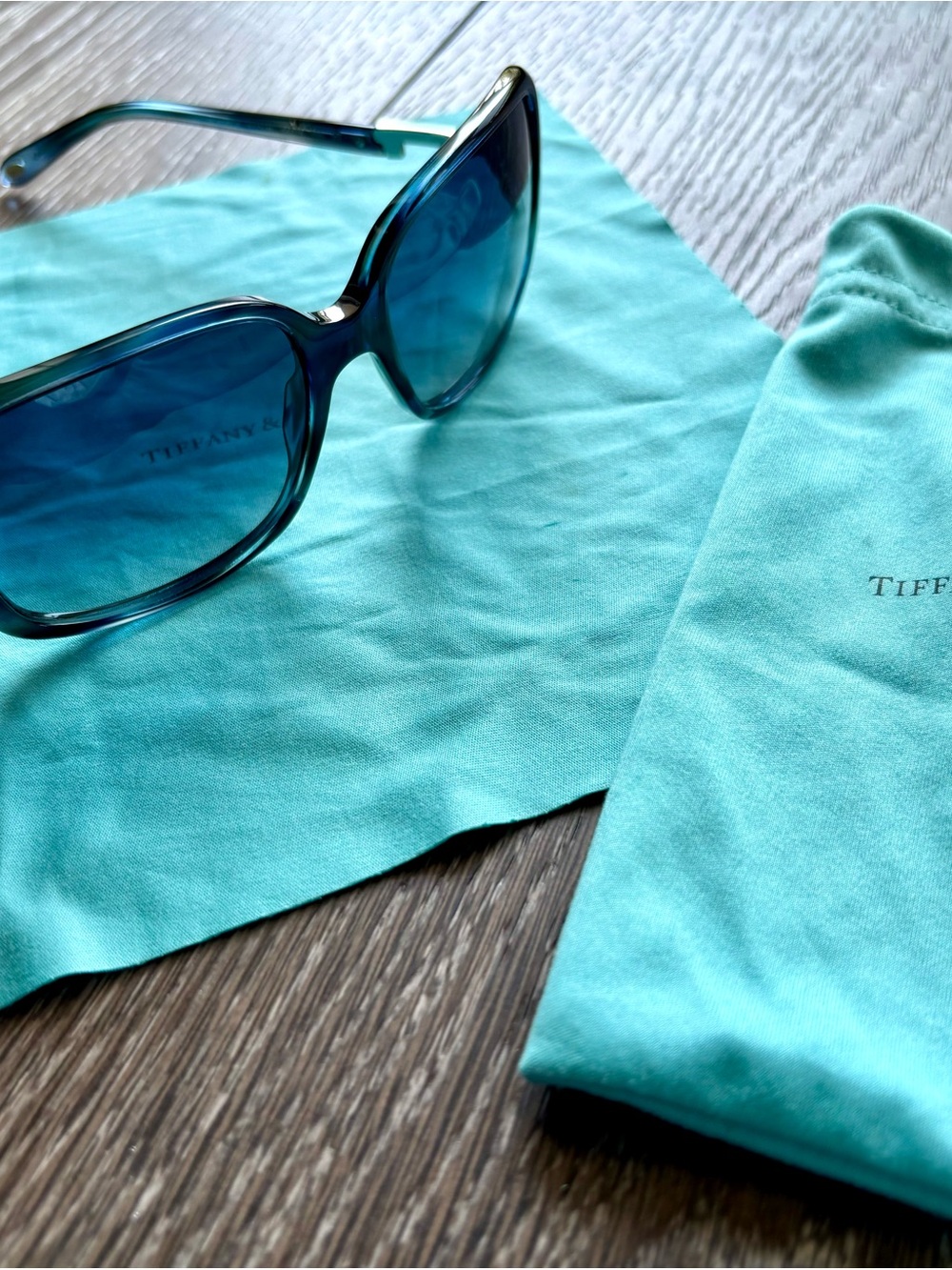 Tiffany & Co. Turquoise Frame with Blue Gradient Lenses Women's Sunglasses